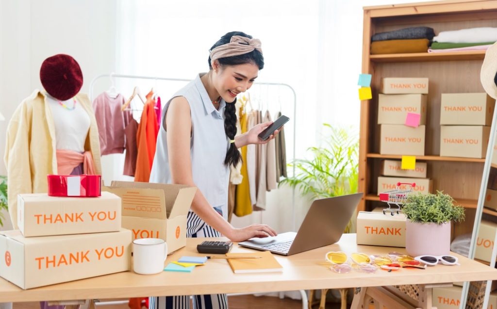 Woman busy doing work