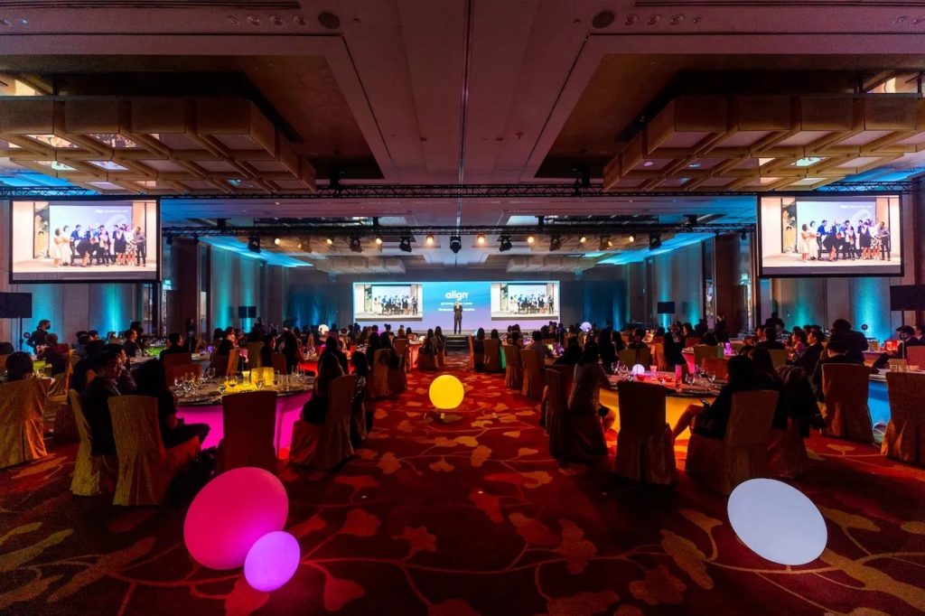 corporate event by the blue pocket