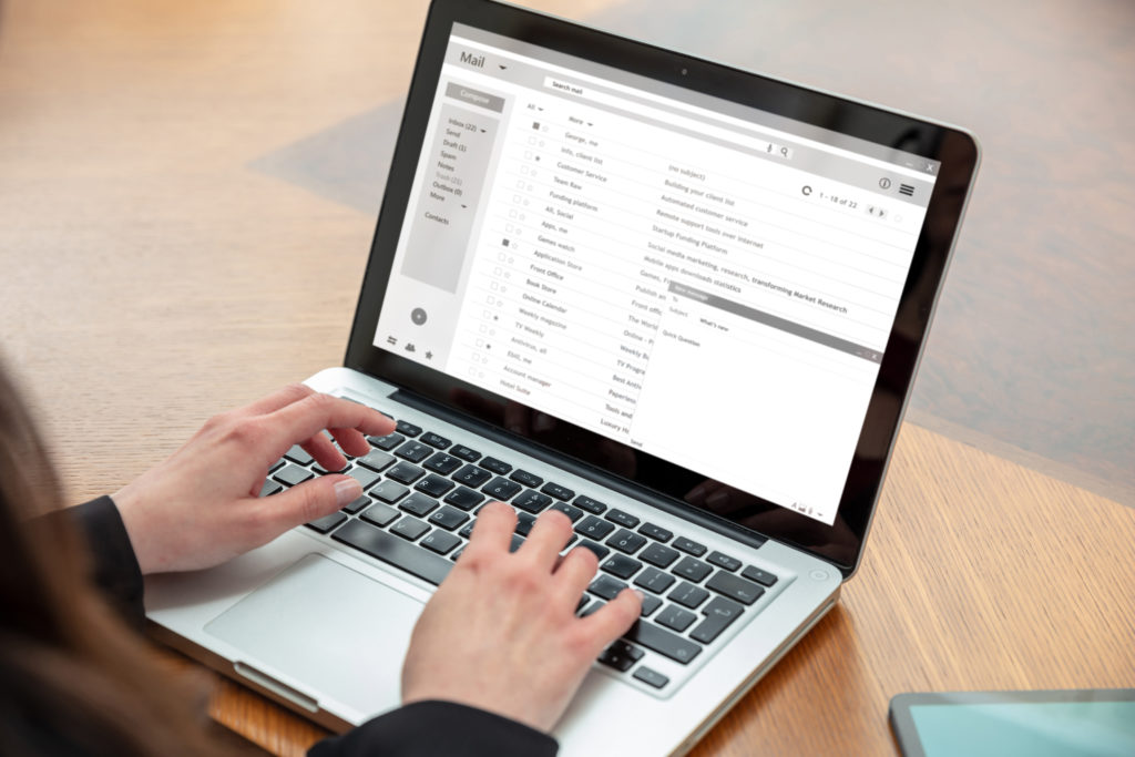 email on computer