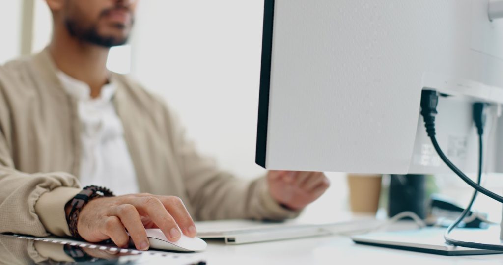 graphic designer working on the computer